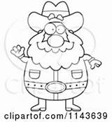 Prospector Outlined Coloring Clipart Vector Cartoon Waving Chubby Miner Dancing Cory Thoman Happy Man sketch template