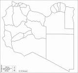 Libya Divisions Outline Map Boundaries Blank ليبيا Maps sketch template