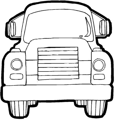 coloring pages trucks letscoloringpagescom  front truck