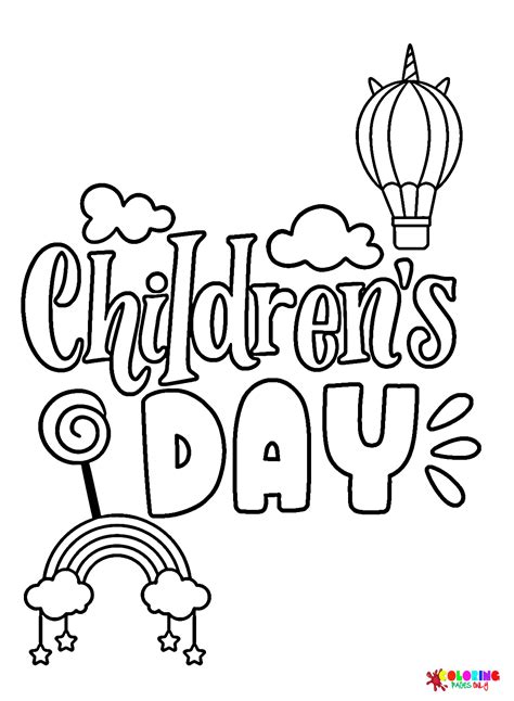 childrens day coloring pages printable