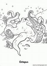 Octopus Coloring Pages Realistic Kids Older Animal Sea Letscolorit Printable sketch template