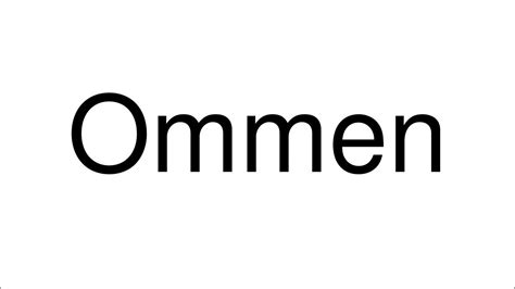 pronounce ommen netherlands youtube