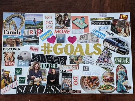 create  vision board   goals crafting  fun life