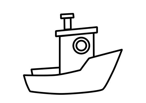 coloring pages  boat print color craft