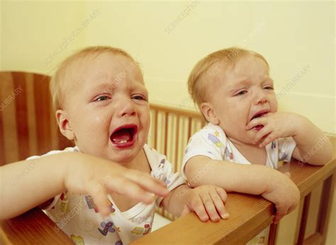 twin boys crying stock image p science photo library