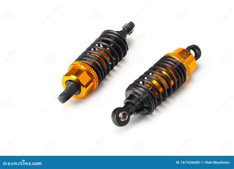 shock absorber isolated   white background auto parts stock illustration illustration