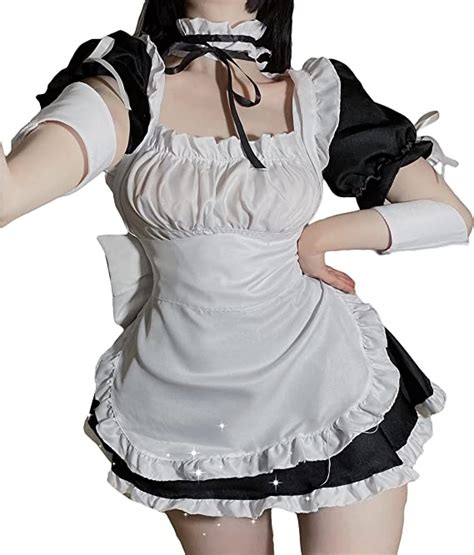 Jasmygirls Womens Sexy French Maid Costume Kwaii Anime Cosplay