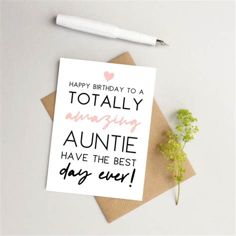 Amazing Auntie Birthday Card By Word Up Creative