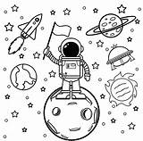 Astronaut Coloring Pages Kids Planets Astronauts Lightyear Buzz Space Wonder sketch template