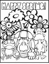 Coloring Spring Pages Happy Break Colouring Kids Printable Sheets Print Clipart Animals Sheet Size Flower Animal Competition Choose Board Library sketch template