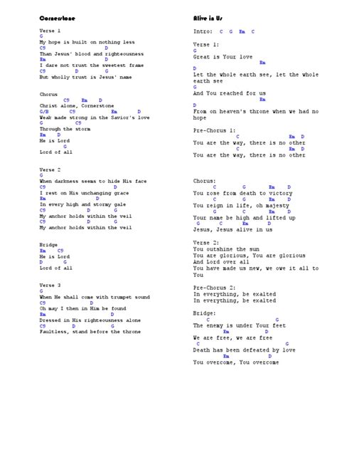 hillsong chords  song structure sin