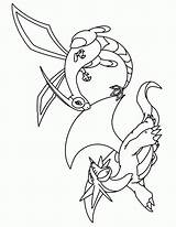 Flygon Salamence Colouring Advanced sketch template