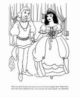 Coloring Snow Fairy Pages Tale Princess Prince Seven Dwarfs Famous Story Sheets Stories Married Artists Kids Tales Library Clipart Children sketch template
