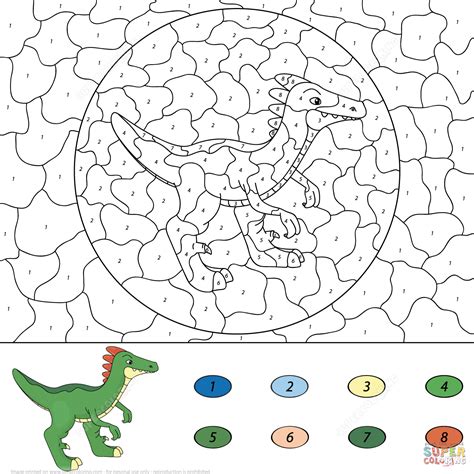 dinosaur coloring pages  numbers coloring home