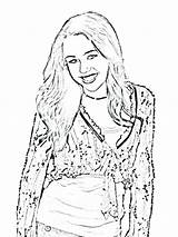 Coloring Demi Lovato Pages Gomez Selena Getcolorings Getdrawings sketch template