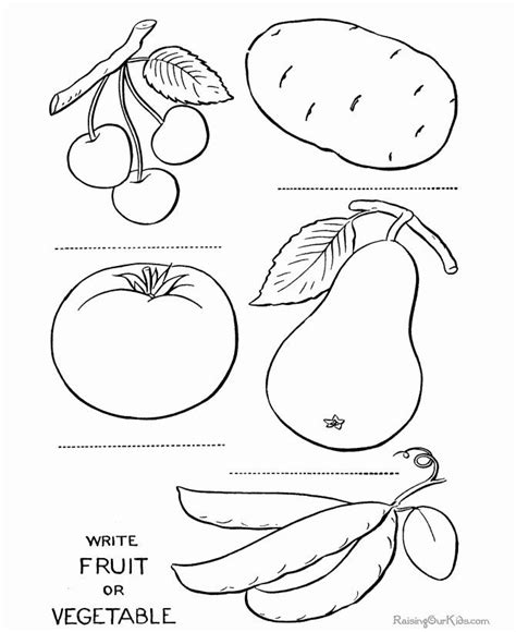 fruits  vegetables coloring pages  vegetable