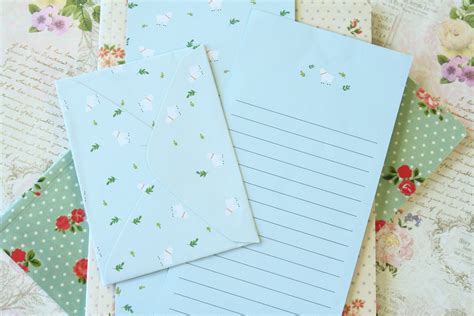 Mint Sheep Time Diary Writing Paper And Envelopes Letter Set