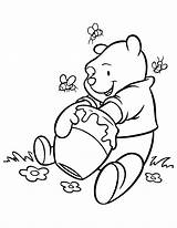 Pooh Winnie Coloring Pages Printable Kids sketch template