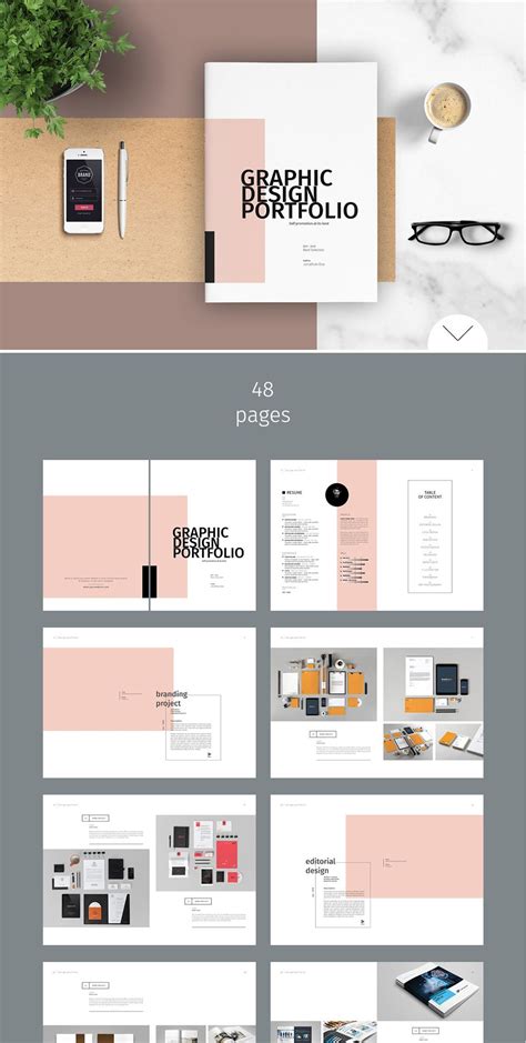 ad    page minimal brochure template   designers working