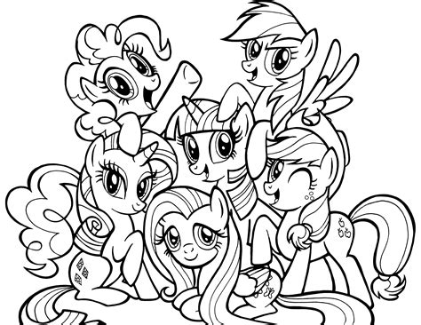 pony body outline sketch coloring page