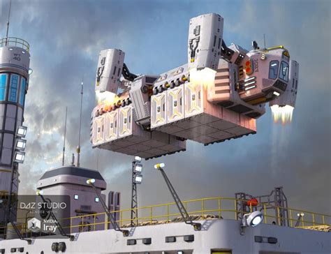 sci fi cargo ship  models   software  daz  space ship concept art sci fi ships