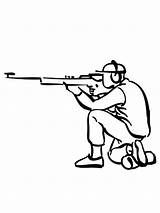 Coloring Shooting Rifle Pages Drawing Gun Sniper Pistol Easy Water Color sketch template