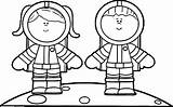 Astronaut Coloring Astronauta Dibujos Astronautas Espacio Wecoloringpage sketch template