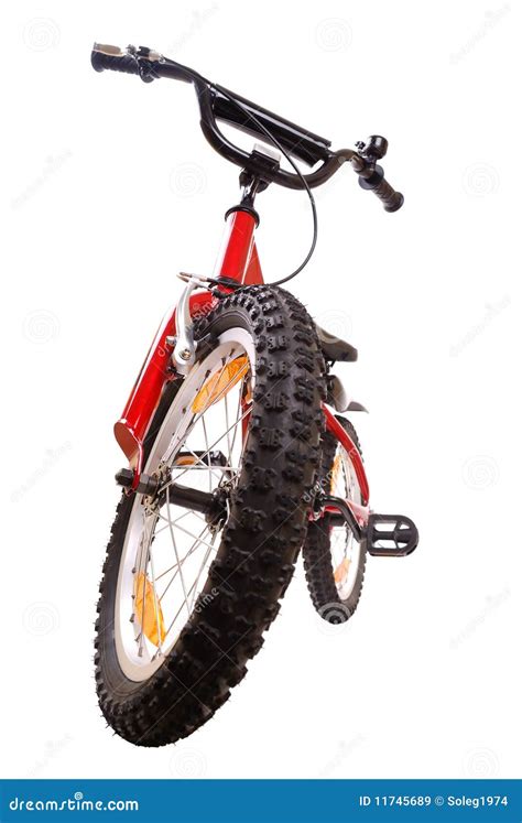 red bicycle  white stock image image  biking