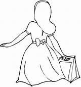 Coloring Pages Dress Girl Bought Nice Shopping She Girls Woman Color Getdrawings Mall Kids Categories sketch template