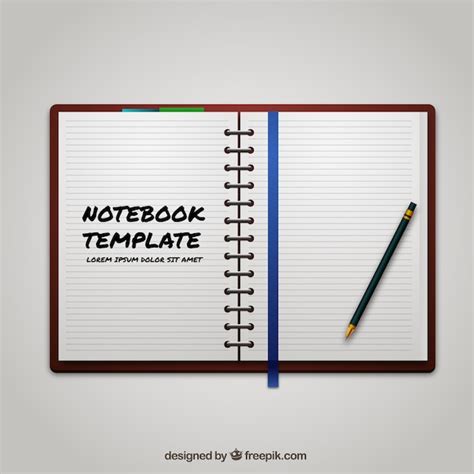 vector notebook template
