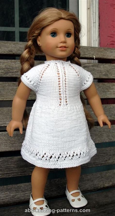 Abc Knitting Patterns Midsummer Dress For 18 Inch Dolls