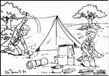 Camping Coloring Pages Coloring4free Scout Boys Related Posts sketch template