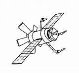 Satellite Coloring Pages Space Coloringcrew Gif Getcolorings sketch template