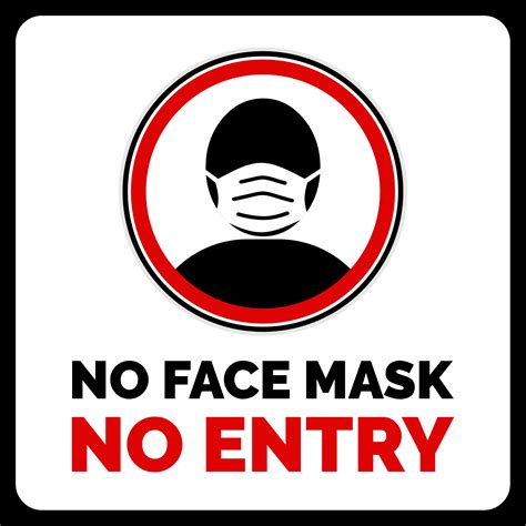 face mask  entry warning  vector art  vecteezy