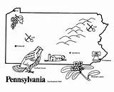 Coloring Pennsylvania Pages Map Popular sketch template
