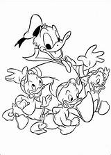 Donald Coloring Nephew His Pages Duck Disney Ducktales sketch template