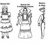 Coloring Pages Mexican Dress Draw Color sketch template