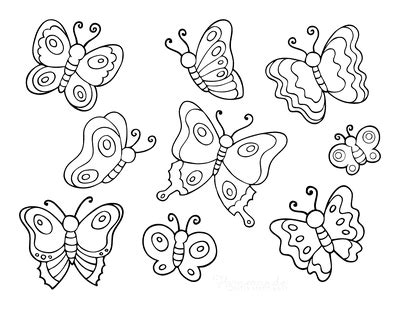 butterfly coloring pages  kids adults