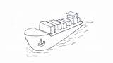 Cargo Drawing Ship Draw Container Sketch Easy Line Drawings Paintingvalley Getdrawings sketch template