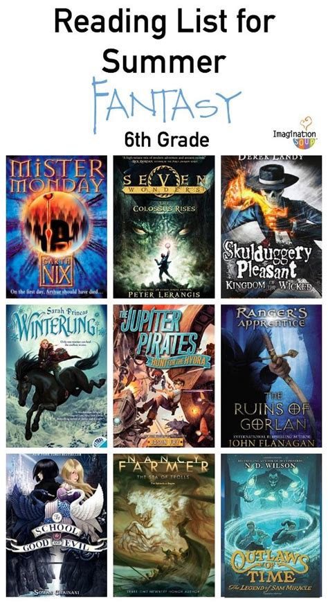 summer reading book list   graders fantasy genre middle school