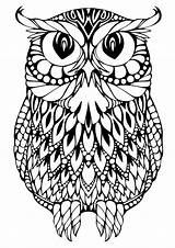 Coloring Hard Pages Owl Printable Difficult Color Colouring Adult Getcoloringpages Designs Patterns Adults Colour sketch template