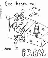 Coloring Pages Praying Pray Color Bible Children Getdrawings sketch template