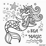 Sirena Colorare Unicorno Jednorożec Colouring Cute Sveglio Kolorowanki Syrenki Kolorowanka Nettes Druku Malbuch Morski Planetadziecka Clipart Vettore Fumetto Starfish As1 sketch template