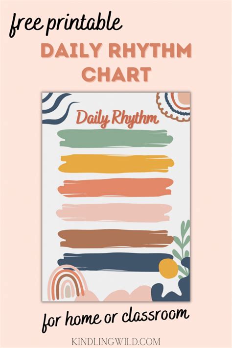 cheerful daily  weekly rhythm charts  kids  printable unit