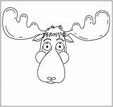 Moose Head Coloring Drawing Outline Pages Elk Getdrawings Comments Kids Festival Books sketch template