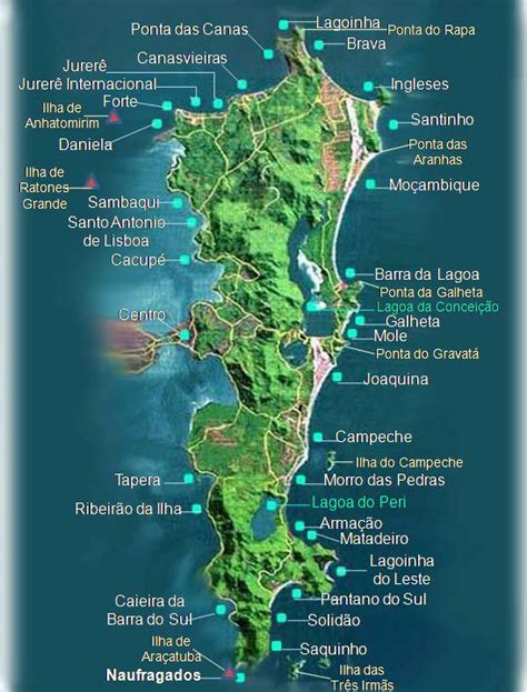 Amo Floripa Tur Mapa Da Ilha De Santa Catarina