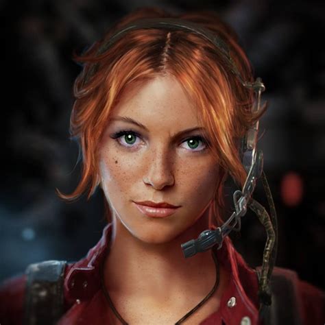 pin      hot redheads concept art characters sci fi