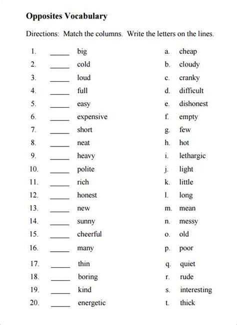 vocabulary exercises    vocabulary worksheets vocabulary word worksheet vocabulary