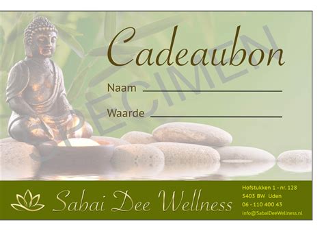 sabai dee wellness cadeaubon