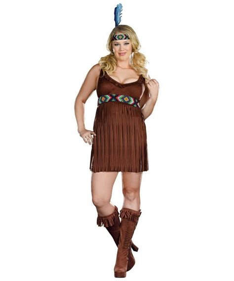 Tribal Trouble Plus Size Costume Indian Costumes